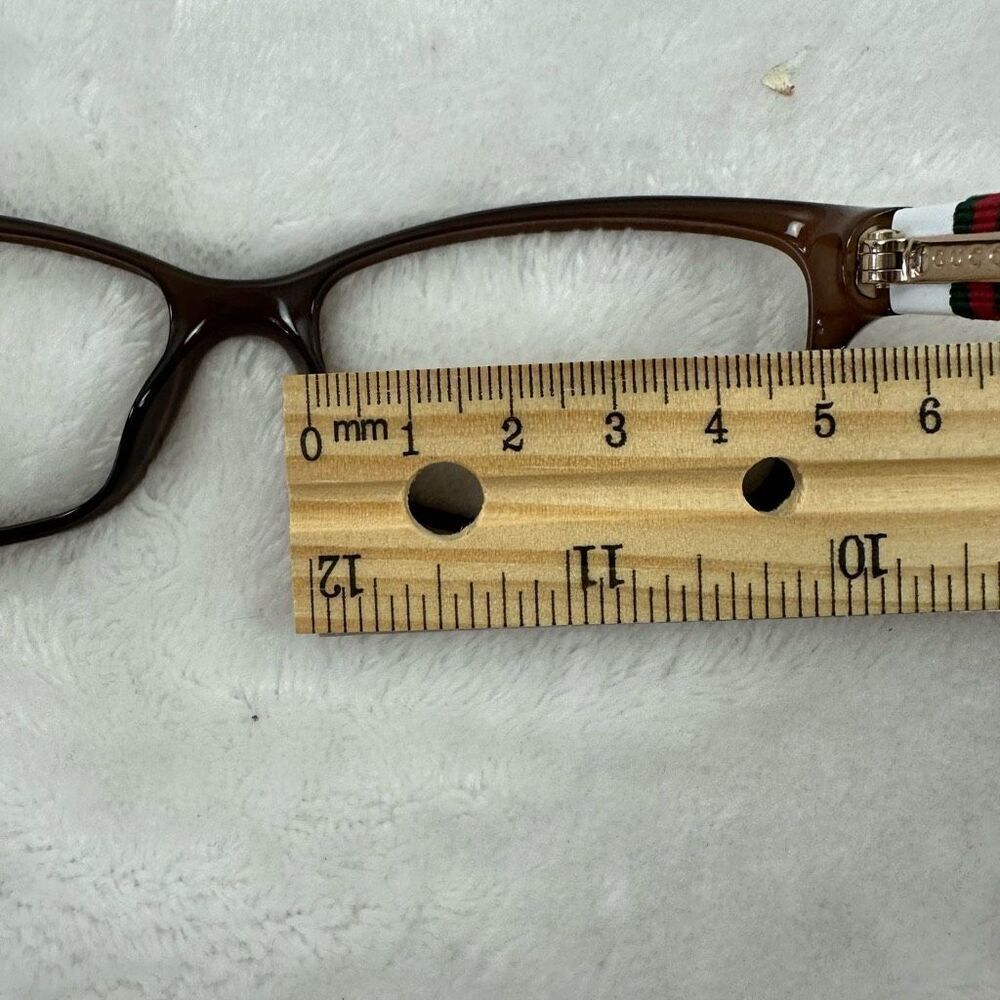 Gucci Women's Havana Eyeglass Frames Style 3645 Rectangular Frame Brown White Lo - Picture 7 of 10